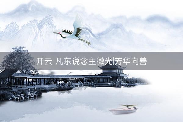开云 凡东说念主微光|芳华向善
